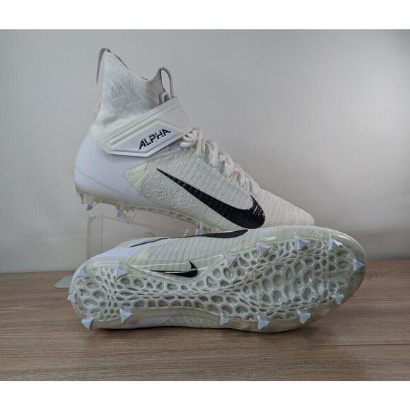Nike Alpha Menace Elite 2 Flyknit Football Cleats White AO3374-101 Men's 15 - Picture 3 of 9